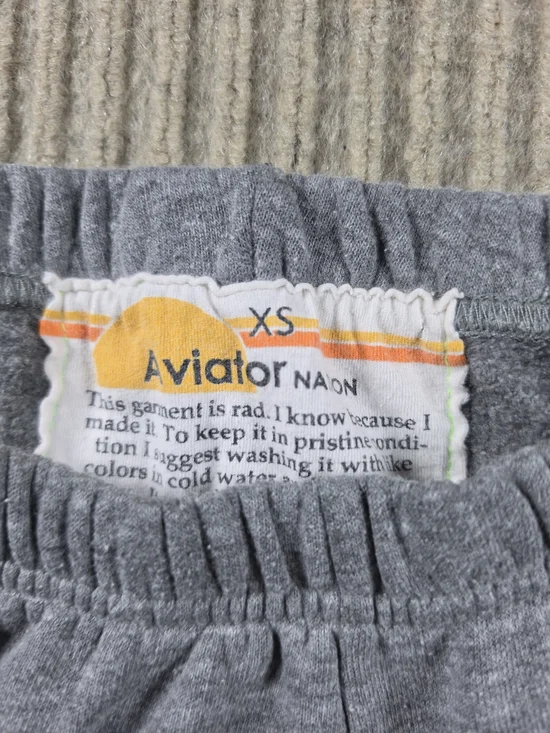 Aviator Nation 5 Stripe Sweatpants Women’s Size XS Heather Grey Blue Stripe - Picture 3 of 11